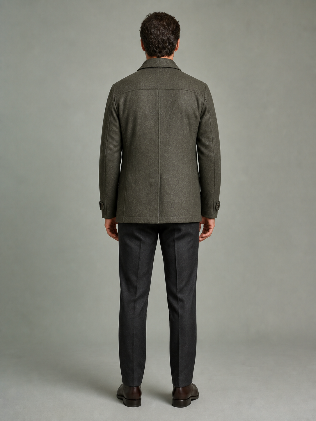 Wool field jacket, back
