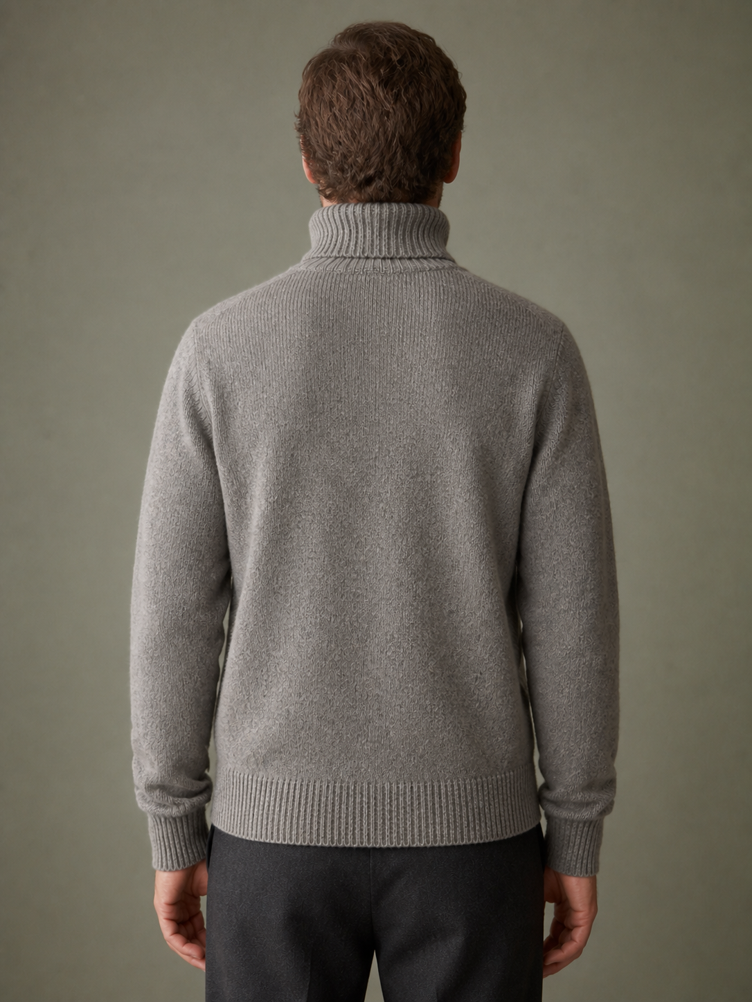 Shetland roll neck, back